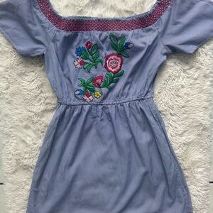 Floral Embroidered Off Shoulder Dress – Boutique Piece, Size S